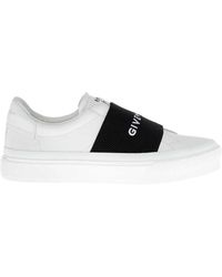 Givenchy - Leder sneakers schwarz weiß logo gummi,weiße sneakers klassisches modell - Lyst