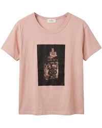 Second/Layer - Tops ,Roze ,Katoen Vintage Ciggy Pocket Tee - Lyst