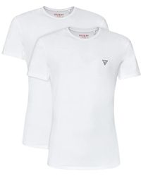 Guess - Tops ,Wit ,Katoen Pack Van 2 Stretch T-Shirts - Lyst
