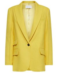 SIMONA CORSELLINI - Elegante chaqueta recta con botones dorados - Lyst