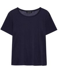 Anine Bing - Tops ,Blauw ,Wol Sylvie T-Shirt - Lyst