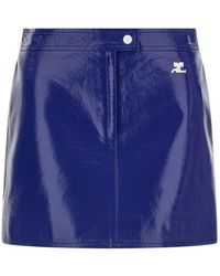 Courreges - Reedition Vinyl Mini Rok - Lyst