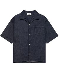Alpha Studio - Chambray Bowling Shirt - Lyst