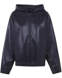 Daily Paper - Jassen ,Zwart ,Leer Pu Scuba Jacket - Lyst