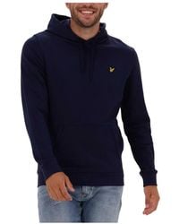 Lyle & Scott - Hoodies & Sweatvesten ,Blauw ,Katoen Pullover Hoodie - Lyst