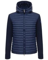 Colmar - Jassen ,Blauw ,Katoen Hybride Gewatteerde Jas Met Capuchon - Lyst