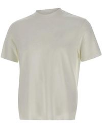 Herno - Witte Katoenen Crew Neck T-Shirt - Lyst