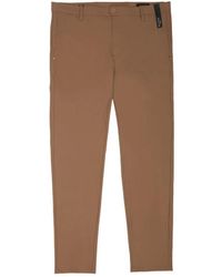 AT.P.CO - Broeken ,Bruin ,Leer Chinos - Lyst