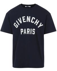 Givenchy - Gestikte Logo Crew Neck T-Shirt - Lyst