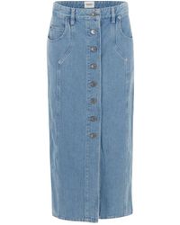 Isabel Marant - Rokken ,Blauw ,Katoen Midi Rok - Lyst