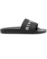 Givenchy - Schwarze Slide Flache Sandalen - Lyst