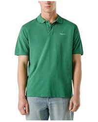 Pepe Jeans - Tops ,Groen ,Katoen Oscar Polo - Lyst