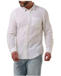Calvin Klein - Leinen baumwoll regular hemd weiß - Lyst