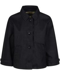 Herno - Jassen ,Blauw ,Wol Cappa Dettagli Trench - Lyst