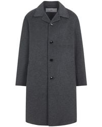 Ami Paris - Jassen ,Grijs ,Wol Luxe Grijs Wol-Kasjmier Jas - Lyst