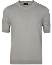 Ballantyne - Kurzarm-Pullover Uni - Lyst
