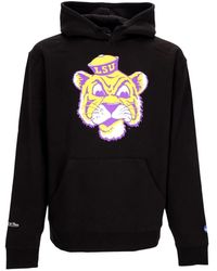 Mitchell & Ness - Hoodies & Sweatvesten ,Zwart ,Katoen Lsu Tigers Logo Hoodie Sweatshirt - Lyst