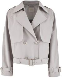 Yes-Zee - Grauer Damen Trenchcoat - Lyst