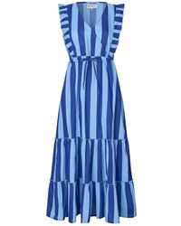 Lolly's Laundry - Kleedjes ,Blauw ,Midi Jurk - Lyst