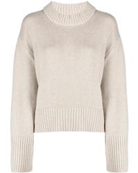 Lisa Yang - Beiger Kaschmir Rippstrick Pullover - Lyst