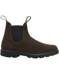 Blundstone - Braune ankle boots aus wildleder - Lyst