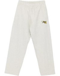 KENZO - Broeken ,Grijs ,Katoen Tiger-Motief Joggingbroek - Lyst