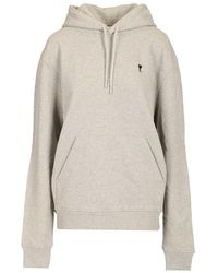 Ami Paris - Loopback Light Fleece Adc Hoodie - Lyst