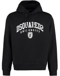 DSquared² - Hoodies & Sweatvesten ,Zwart ,Katoen Cool Fit Hoodie - Lyst