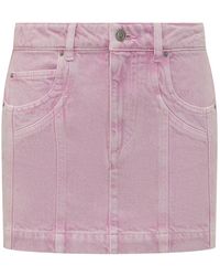 Isabel Marant - Rokken ,Roze ,Denim Denim Skirts - Lyst