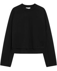 Moncler - Hoodies & Sweatvesten ,Zwart ,Zwarte Trui Edward Enninful Stijl - Lyst