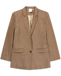 Munthe - Jassen ,Bruin ,Wol Klassieke Camel Blazer Met Klepzakken - Lyst