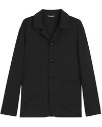 HUGO - Jassen ,Zwart ,Wol Tijdloze Overshirt - Lyst