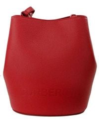 Burberry - Stijlvolle Leren Emmer Tas Voor Dagelijks Gebruik - Lyst