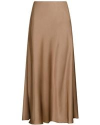 Neo Noir - Rokken ,Bruin ,Satijn Donkere Taupe Satijnen Rok - Lyst