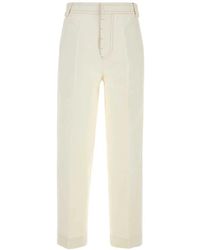 Ami Paris - Broeken ,Wit ,Katoen Baggy Broek Met Riem - Lyst