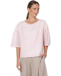 Chie Mihara - Tops ,Roze ,Katoen Volumineuze Seersucker Blouse Met Ruitjes - Lyst