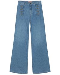 Twin Set - Jeans > wide jeans - Lyst