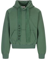McQueen - Donkergroene Dégradé Effect Hoodie Sweater - Lyst