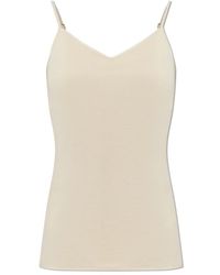Hanro - Tops ,Katoen Gewatteerde Katoenen Camisole - Lyst