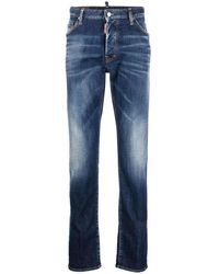 DSquared² - Slim fit denim jeans mit gürtelschlaufen und knopfverschluss - Lyst