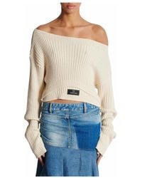 Balmain - Geripptes Crop-Top Mit Optischer Täuschung Und U-Boot-Ausschnitt - Lyst