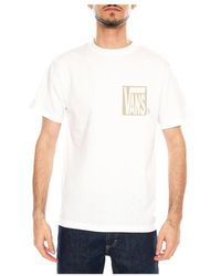 Vans - Tops ,Wit ,Katoen Stretch Stack Crackle T-Shirt - Lyst