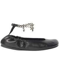 JW Anderson - Leder Ballerinas mit Ketten-Detail - Lyst