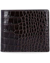 Tom Ford - Krokodil-Geprägte Leder Bifold Geldbörse - Lyst