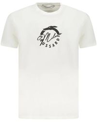 Trussardi - Weißes Baumwoll-T-Shirt - Lyst