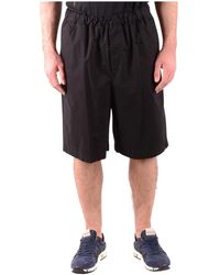 McQueen - Korte Broeken ,Zwart ,Monochrome Lange Bermuda Shorts Voor - Lyst