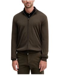 BOSS - Truien & Vesten ,Groen ,Wol Balonso-L Full-Zip Cardigan - Lyst