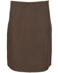 P.A.R.O.S.H. - Wool Blend Midi Rok - Lyst