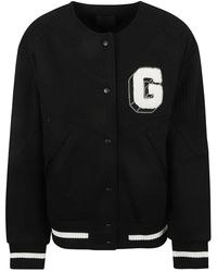 Givenchy - Jassen ,Zwart ,Wol Zwarte Bomber Varsity Jack - Lyst