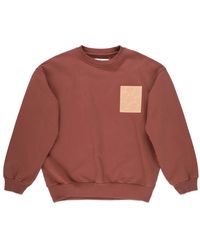 Philippe Model - Hoodies & Sweatvesten ,Bruin ,Katoen Ronde Hals - Lyst